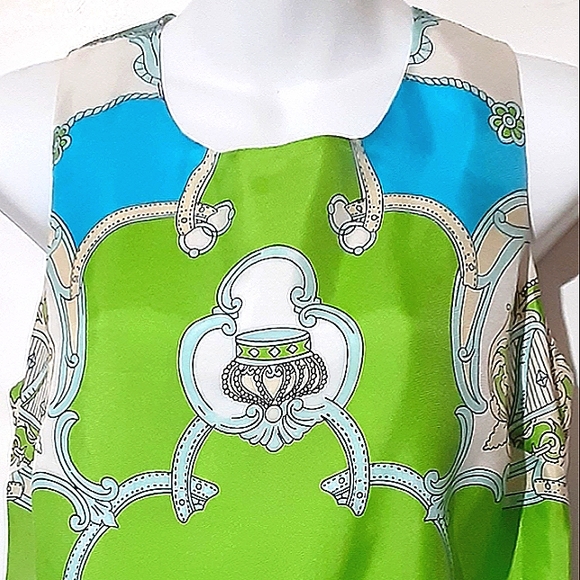 JULIE BROWN Crown Print Shift Dress NWOT - Picture 3 of 9